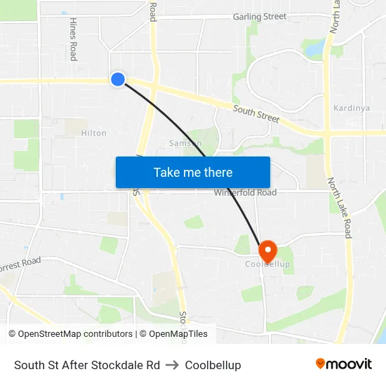 South St After Stockdale Rd to Coolbellup map