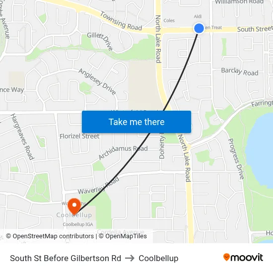 South St Before Gilbertson Rd to Coolbellup map