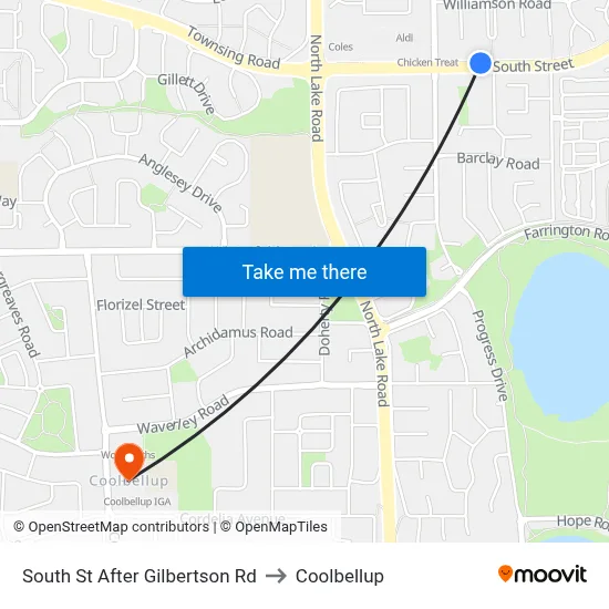 South St After Gilbertson Rd to Coolbellup map