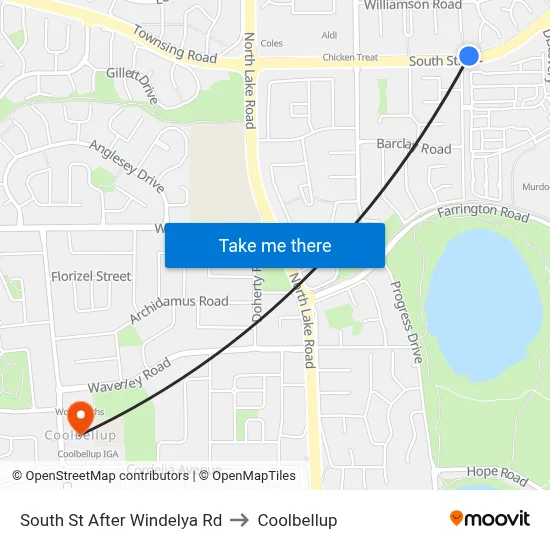 South St After Windelya Rd to Coolbellup map