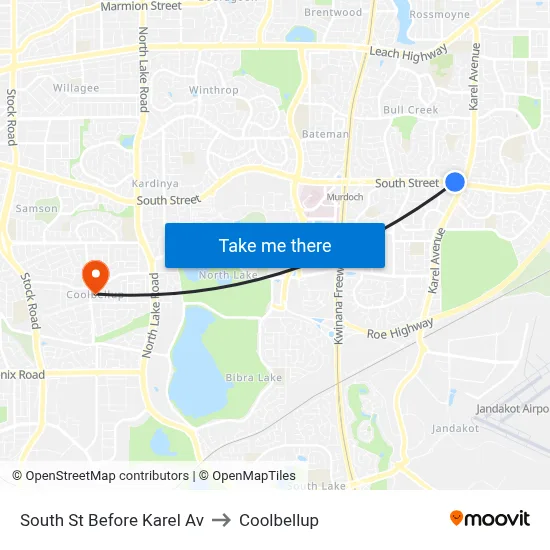 South St Before Karel Av to Coolbellup map