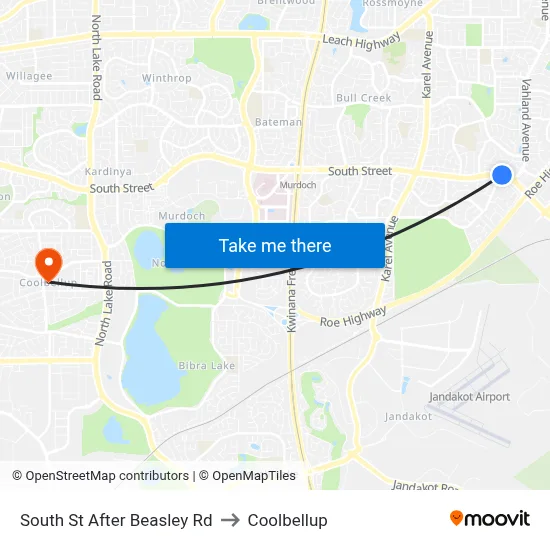 South St After Beasley Rd to Coolbellup map