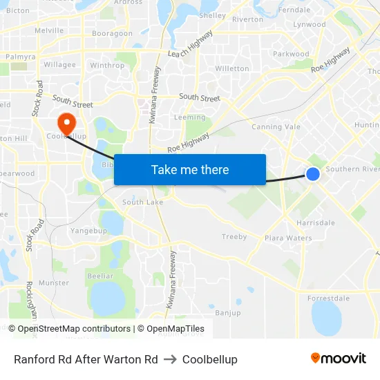 Ranford Rd After Warton Rd to Coolbellup map