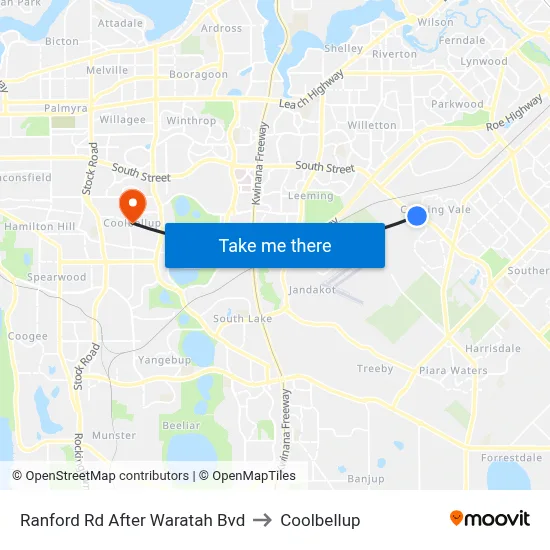 Ranford Rd After Waratah Bvd to Coolbellup map