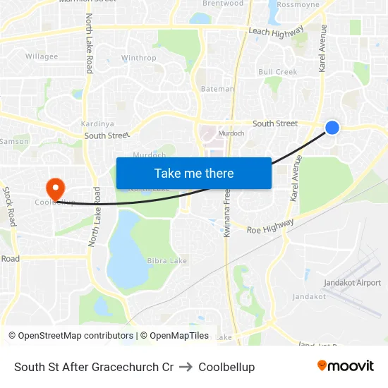 South St After Gracechurch Cr to Coolbellup map