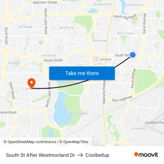 South St After Westmorland Dr to Coolbellup map