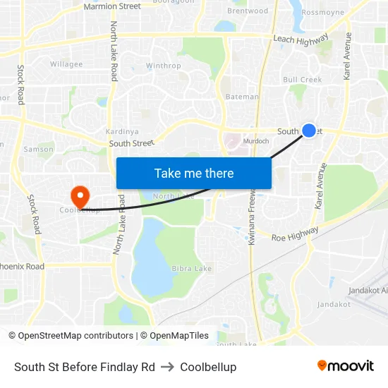 South St Before Findlay Rd to Coolbellup map