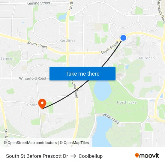South St Before Prescott Dr to Coolbellup map