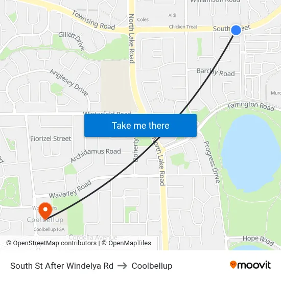 South St After Windelya Rd to Coolbellup map