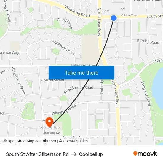 South St After Gilbertson Rd to Coolbellup map