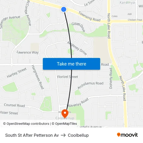 South St After Petterson Av to Coolbellup map