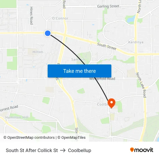 South St After Collick St to Coolbellup map