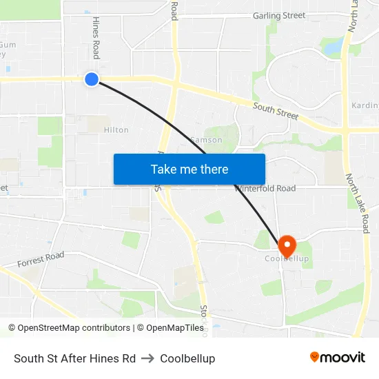 South St After Hines Rd to Coolbellup map