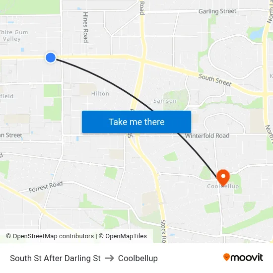 South St After Darling St to Coolbellup map