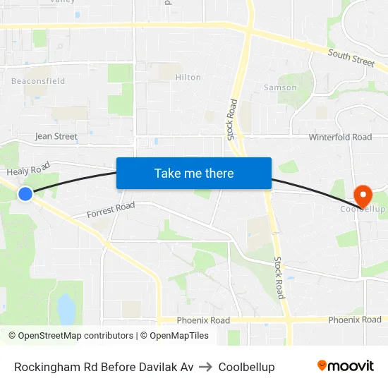 Rockingham Rd Before Davilak Av to Coolbellup map