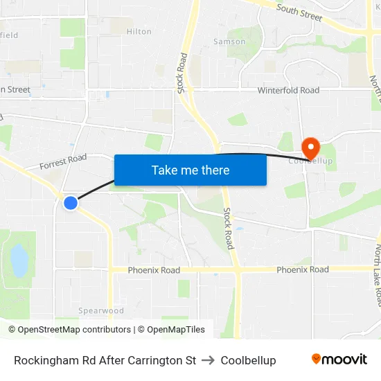Rockingham Rd After Carrington St to Coolbellup map