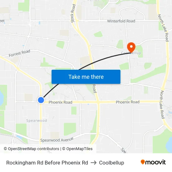 Rockingham Rd Before Phoenix Rd to Coolbellup map