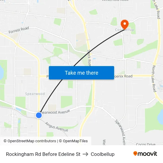 Rockingham Rd Before Edeline St to Coolbellup map