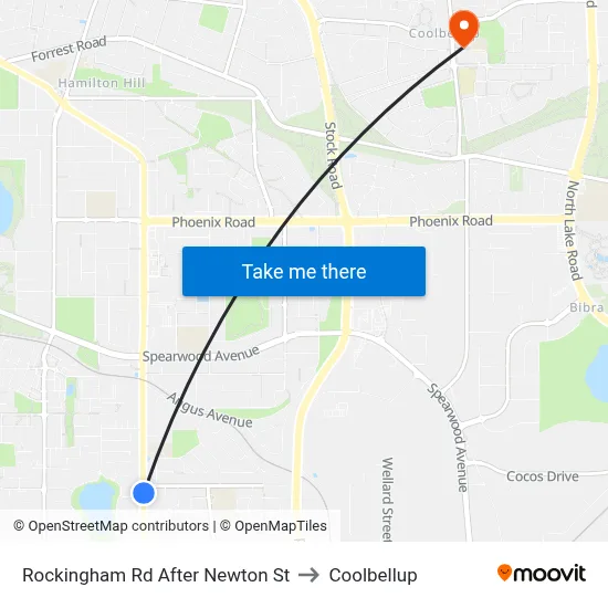 Rockingham Rd After Newton St to Coolbellup map