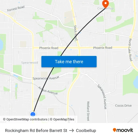 Rockingham Rd Before Barrett St to Coolbellup map