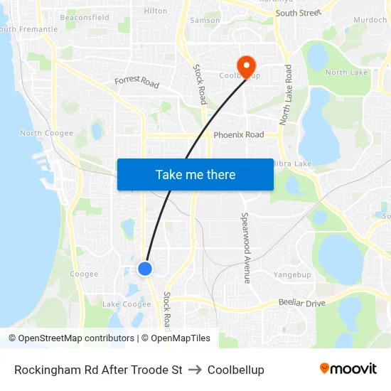 Rockingham Rd After Troode St to Coolbellup map