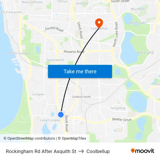 Rockingham Rd After Asquith St to Coolbellup map