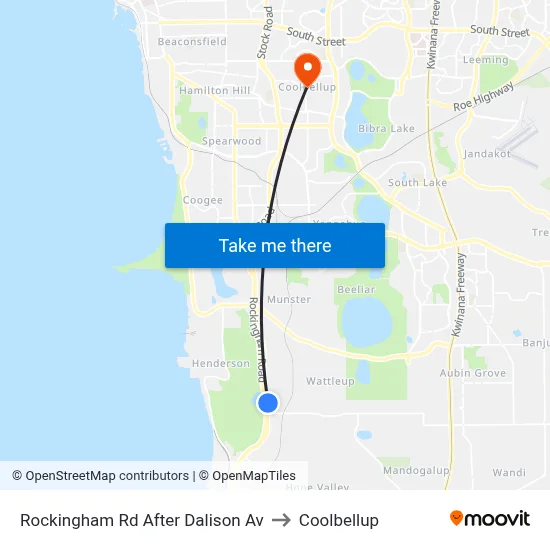 Rockingham Rd After Dalison Av to Coolbellup map
