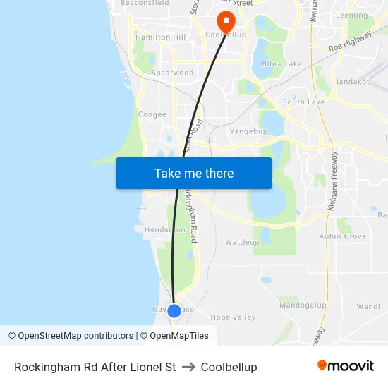 Rockingham Rd After Lionel St to Coolbellup map