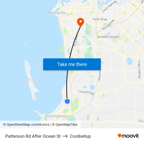 Patterson Rd After Ocean St to Coolbellup map