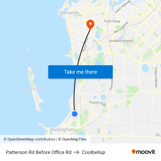 Patterson Rd Before Office Rd to Coolbellup map