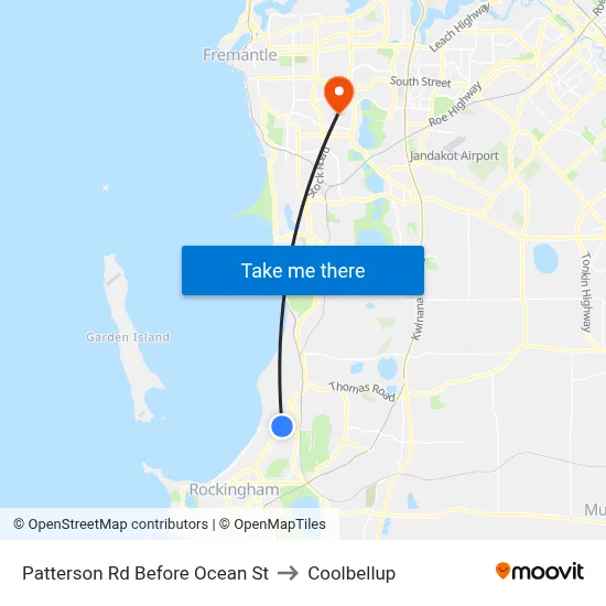 Patterson Rd Before Ocean St to Coolbellup map