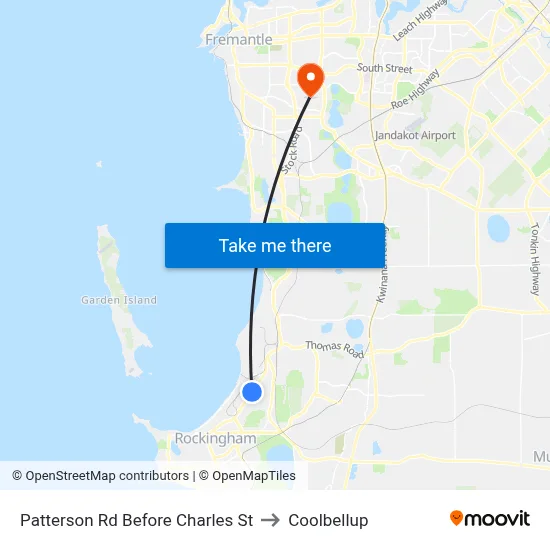 Patterson Rd Before Charles  St to Coolbellup map