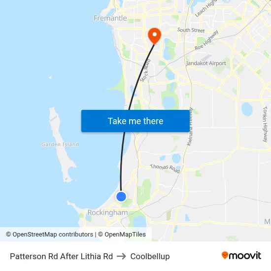 Patterson Rd After Lithia Rd to Coolbellup map