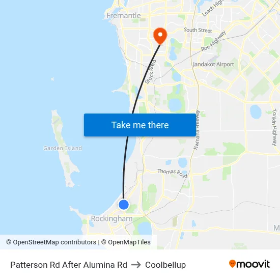 Patterson Rd After Alumina Rd to Coolbellup map