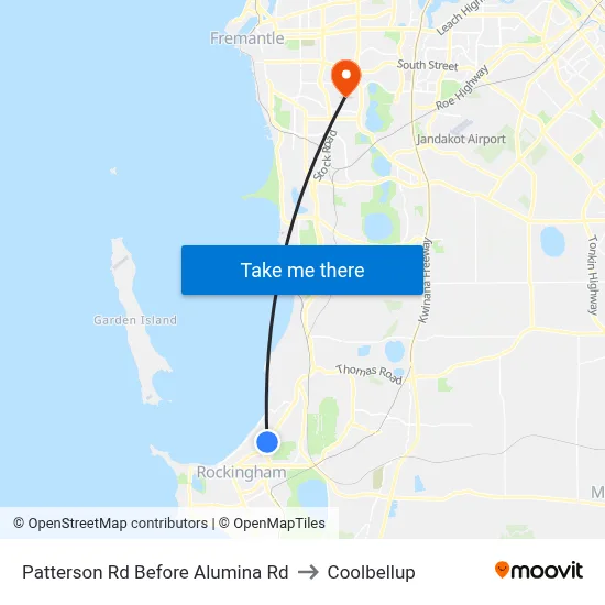 Patterson Rd Before Alumina Rd to Coolbellup map