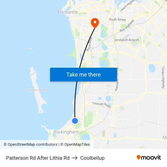 Patterson Rd After Lithia Rd to Coolbellup map