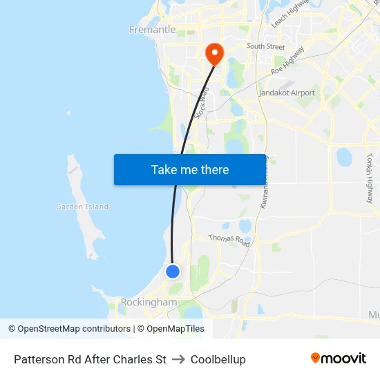 Patterson Rd After Charles St to Coolbellup map