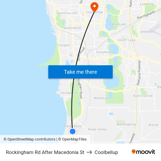 Rockingham Rd After Macedonia St to Coolbellup map