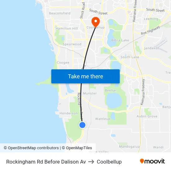 Rockingham Rd Before Dalison Av to Coolbellup map