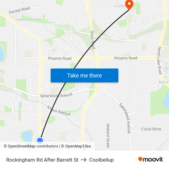 Rockingham Rd After Barrett St to Coolbellup map