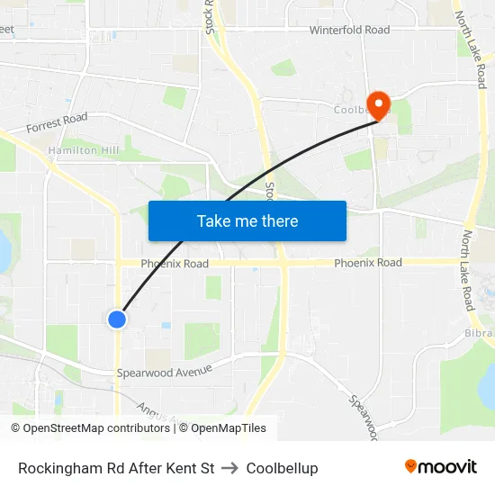 Rockingham Rd After Kent St to Coolbellup map