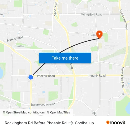Rockingham Rd Before Phoenix Rd to Coolbellup map
