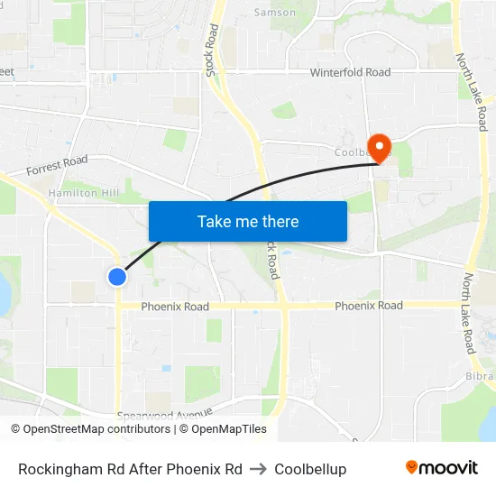 Rockingham Rd After Phoenix Rd to Coolbellup map