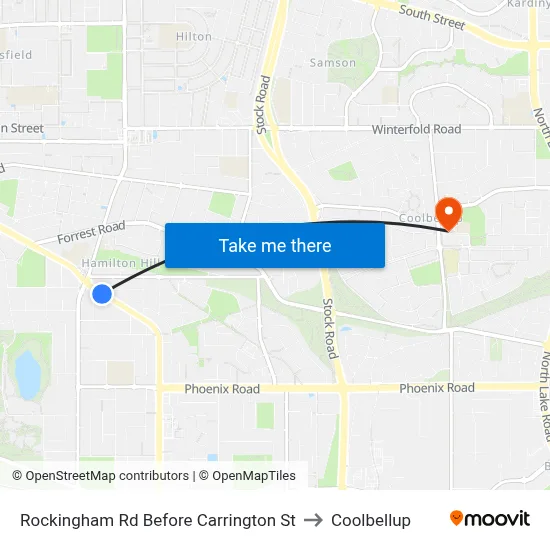 Rockingham Rd Before Carrington St to Coolbellup map