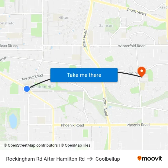 Rockingham Rd After Hamilton Rd to Coolbellup map