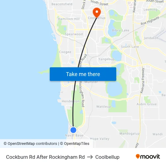 Cockburn Rd After Rockingham Rd to Coolbellup map