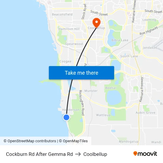 Cockburn Rd After Gemma Rd to Coolbellup map