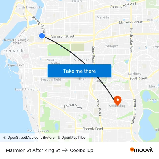 Marmion St After King St to Coolbellup map