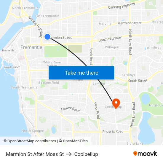 Marmion St After Moss St to Coolbellup map
