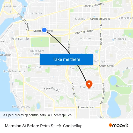 Marmion St Before Petra St to Coolbellup map